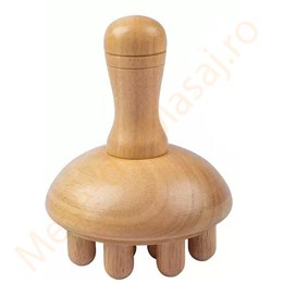 Ciuperca rotunda din lemn pentru masaj.