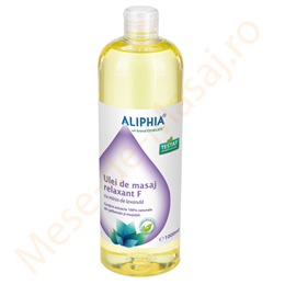 Ulei de masaj de relaxare cu lavanda Aliphia 1000 ml.